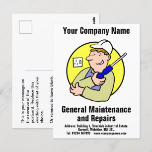 Postales generales de mantenimiento y reparaciones
