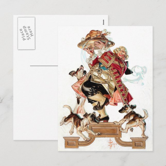 Postales humorísticas de Acción de Gracias de arte (Anverso / Reverso)