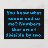 Postales impares de matemáticas