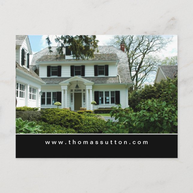 Postales inmobiliarias Casa Formal Blanca (Anverso)