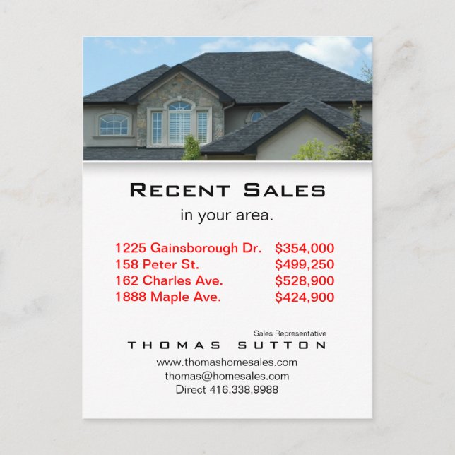 Postales inmobiliarias Techo de venta reciente V (Anverso)