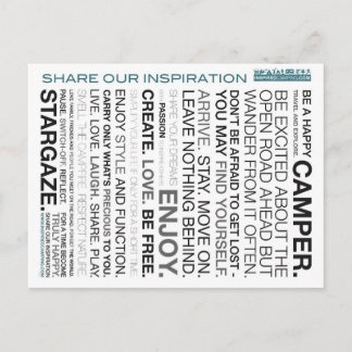 Postales inspiradas del mantra que acampan