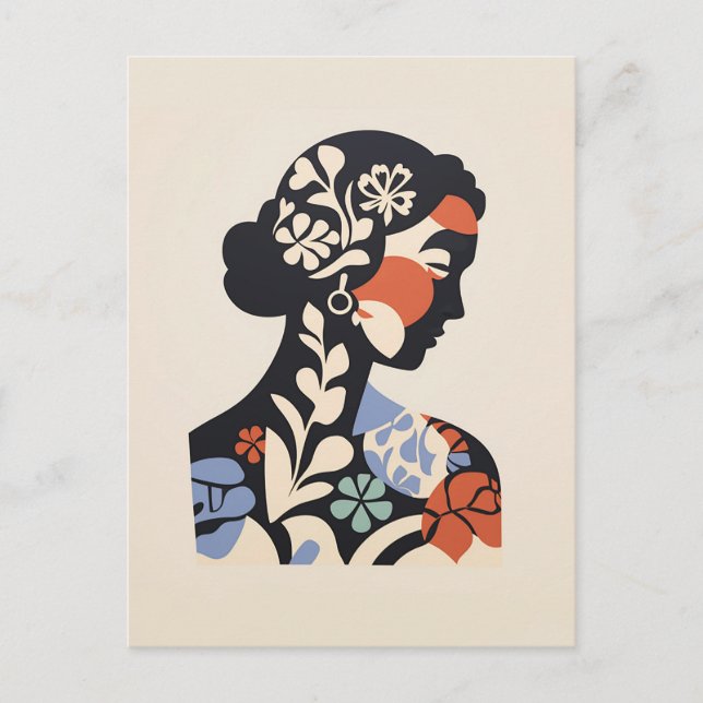 Postales Inspiradas En Matisse - Cara De Una Mujer (Anverso)