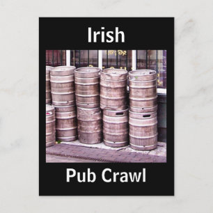 Postales irlandesas de pub Crawl