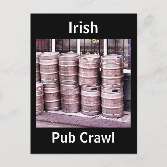 Postales irlandesas de pub Crawl (Anverso)