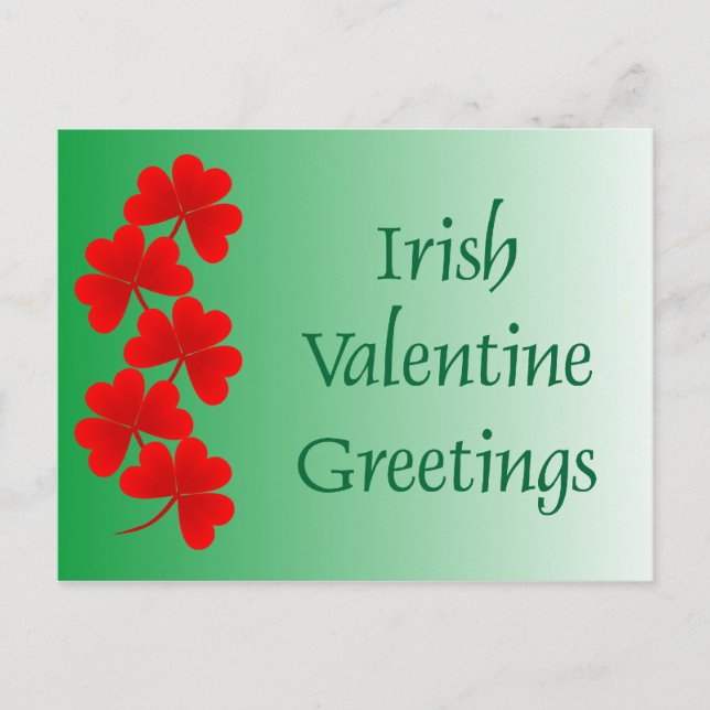 Postales irlandesas de saludos de San Valentín (Anverso)