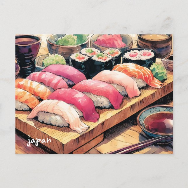 postales japonesas de envío masivo de alimentos (Anverso)