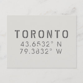 Postales Latitude de longitud de Toronto