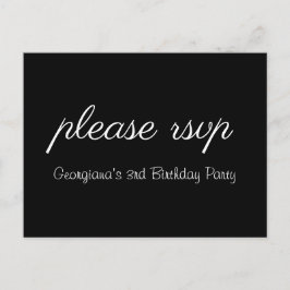 Postales limpias y elegantes de "por favor rsvp"