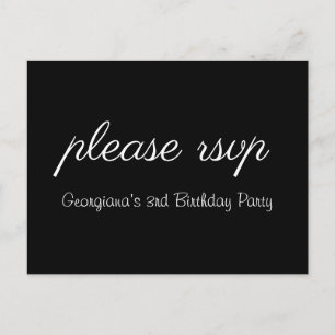 Postales limpias y elegantes de "por favor rsvp"