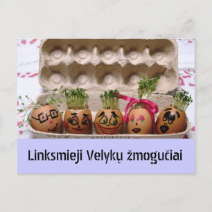 Postales lituanas de Feliz Huevo de Pascua