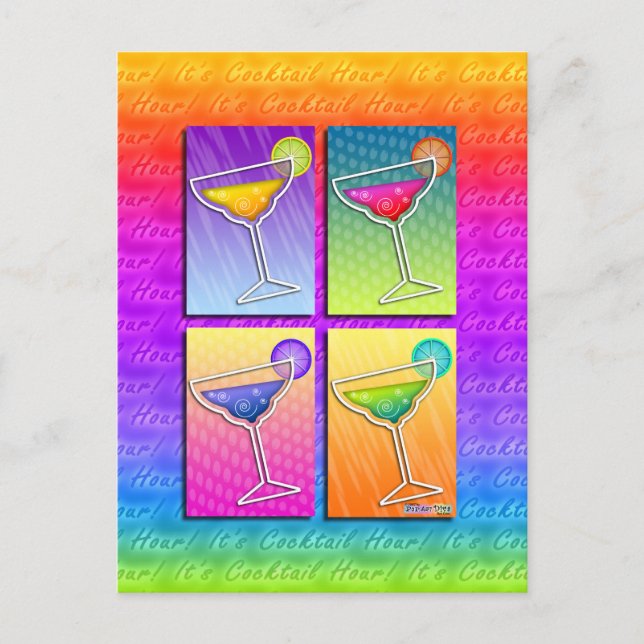Postales - Margaritas de arte pop (Anverso)