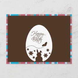 Postales marrones de chocolate de huevo de pascua 