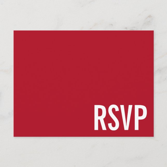 Postales minimalistas y sencillas "RSVP" (Anverso)