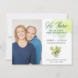 Postales modernas de acuarela de nuevo vecino