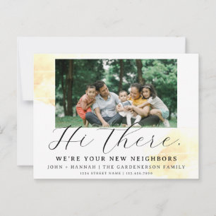 Postales modernas de acuarela de nuevo vecino