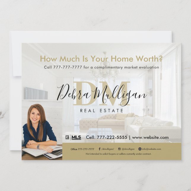 Postales modernas de marketing inmobiliario (Anverso)