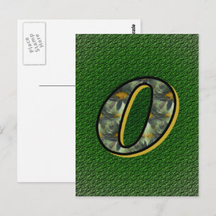 Postales monogramadas iniciales O negras