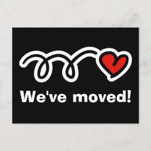 Postales movedizas simples con diseño de corazón l