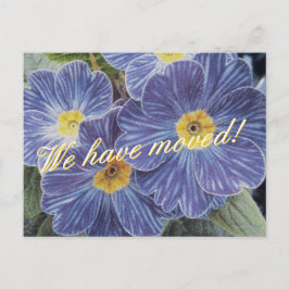 Postales móviles con diseño de flores azules