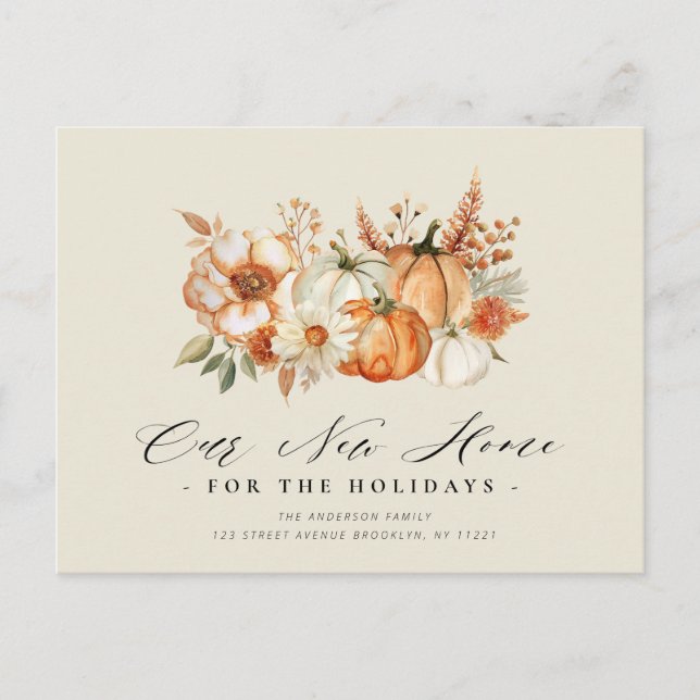 Postales móviles para dar gracias en el nuevo hoga (Anverso)