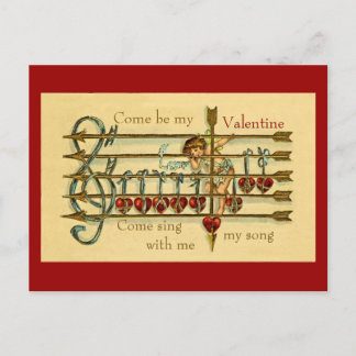 Postales musicales de El día de San Valentín antig