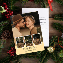 Postales navideñas de cuatro fotos de navidad
