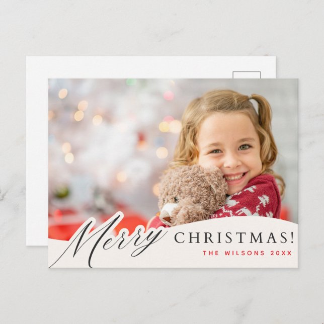 Postales navideñas de Feliz Navidad con foto Perso (Anverso / Reverso)