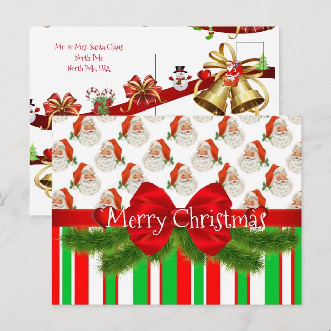 Postales navideñas de Feliz Polo Norte (Anverso / Reverso)