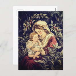 Postales navideñas de la Virgen Madonna y el Niño