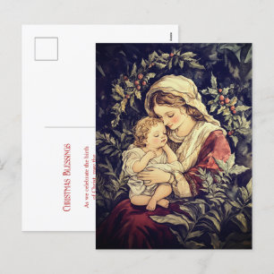 Postales navideñas de la Virgen Madonna y el Niño
