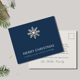 Postales navideñas de merry con copo de nieve