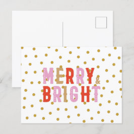 Postales navideñas de merry y Bright