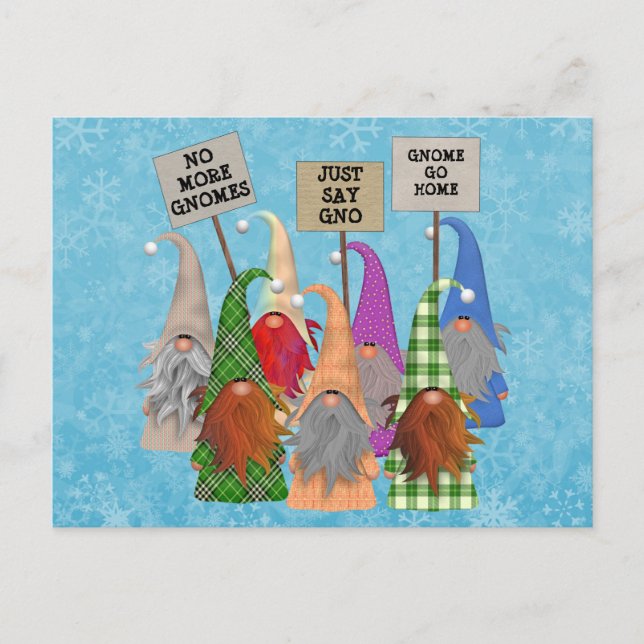 Postales navideñas de protesta de Gnome (Anverso)