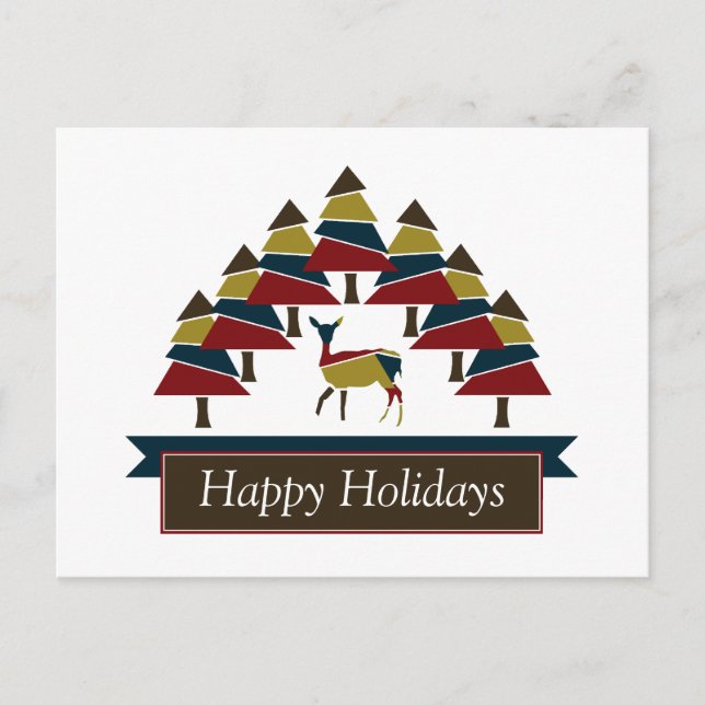 Postales navideñas de vacaciones felices para el b (Anverso)