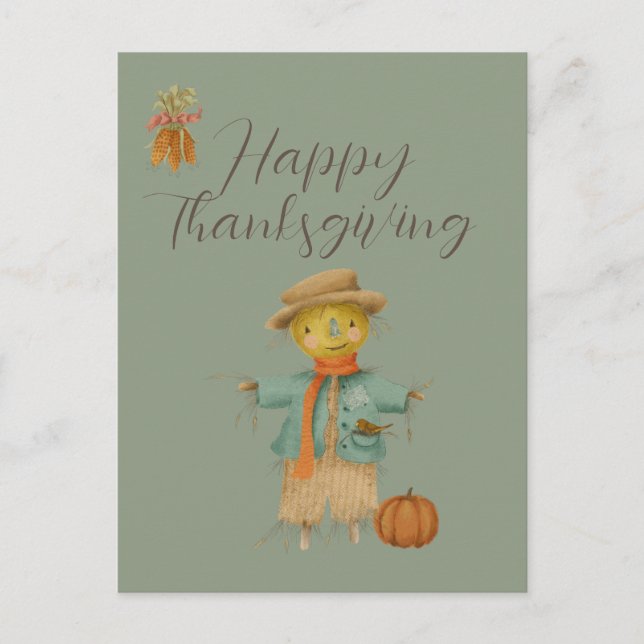 Postales navideñas felices de acción de gracias (Anverso)