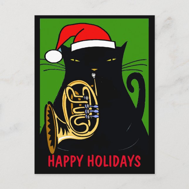 Postales navideñas felices para gatos grasos (Anverso)