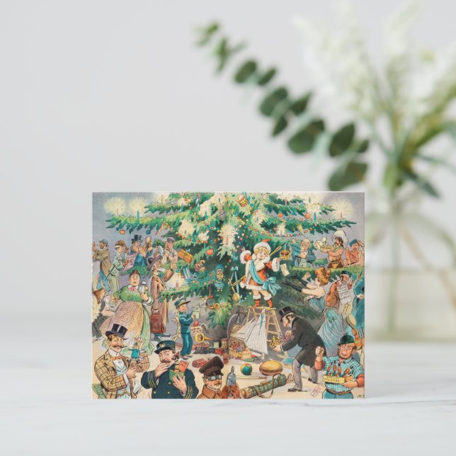 Postales navideñas vintage (Anverso de pie)