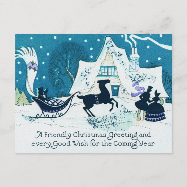 Postales navideñas vintage (Anverso)