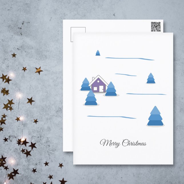 Postales navideñas y paisajes nevados (Merry Christmas & Snowy Landscape Postcard)