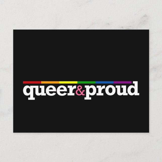 Postales negras de Queer&orgulloso (Anverso)