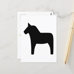 Postales negras para caballos de Dala