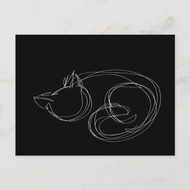 Postales negras para Oneliner Cat (Anverso)