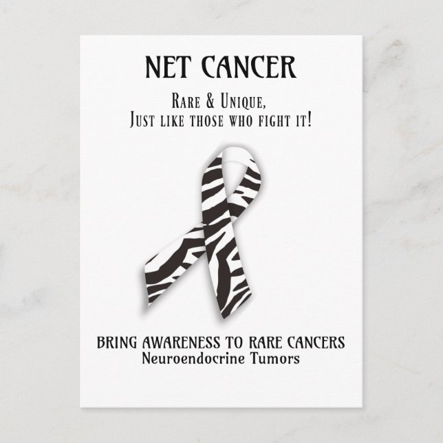 Postales NETAS Raras Cáncer Neuroendocrino tumor (Anverso)