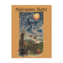 Postales nocturnas estelares de Halloween