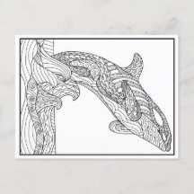 Postales Orca en blanco y negro