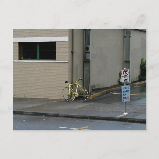 Postales para bicicleta amarilla de Portland (Anverso)