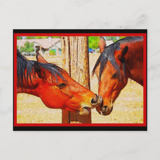Postales para caballos - El beso de la tarde