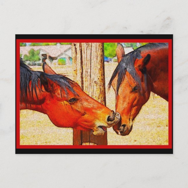 Postales para caballos - El beso de la tarde (Anverso)