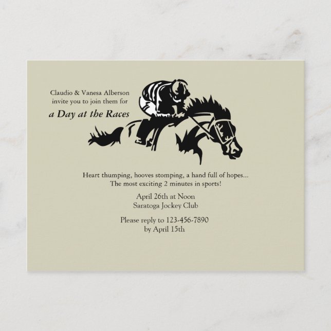 Postales para caballos y jockey (Anverso)